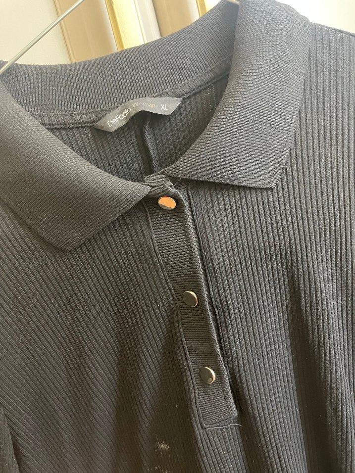 Siyah Kısa Kollu  midi Elbise - Görsel 3