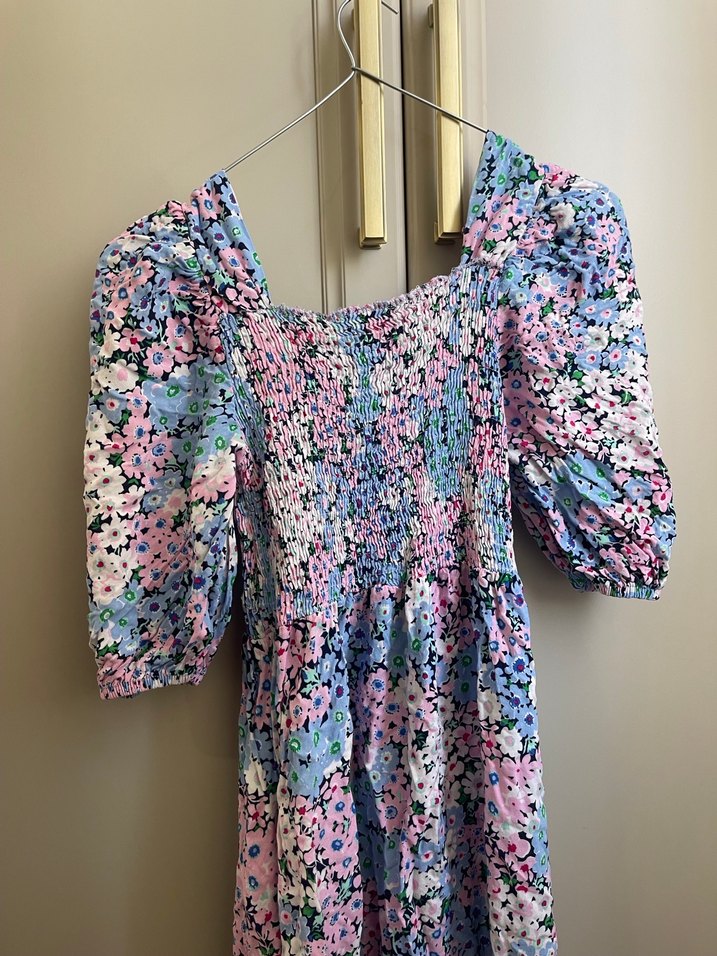 Çiçek Desenli Uzun Bohem Elbise - Görsel 2