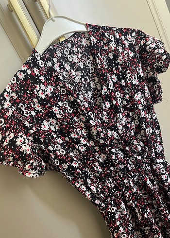 Çiçek Desenli kısa Bohem Elbise - Görsel 2