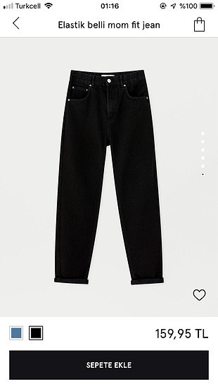 Siyah mom jean