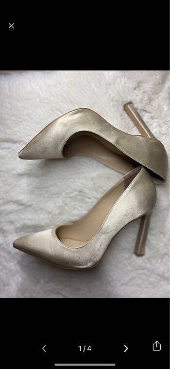 Süet krem Stiletto