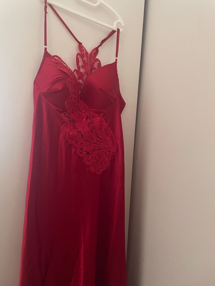 Bordo İşlemeli Uzun Bohem Kadın Sabahlık gecelik takımları yeni - Görsel 3