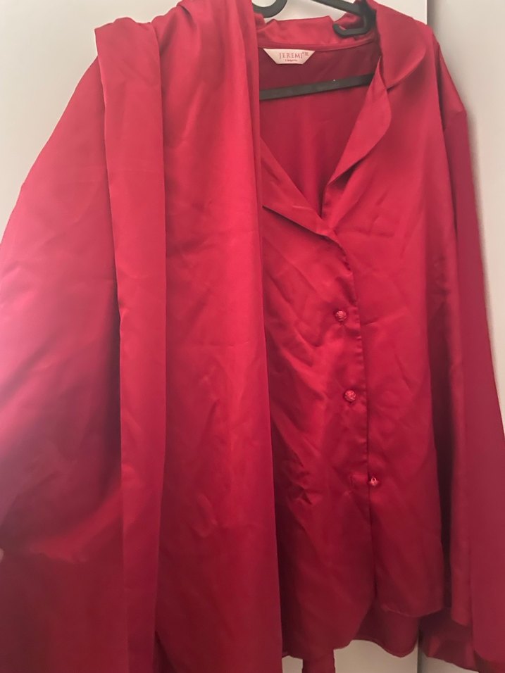 Bordo İşlemeli Uzun Bohem Kadın Sabahlık gecelik takımları yeni - Görsel 2