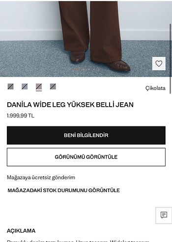 Mango DANİLA WİDE LEG YÜKSEK BELLİ JEAN - Görsel 2