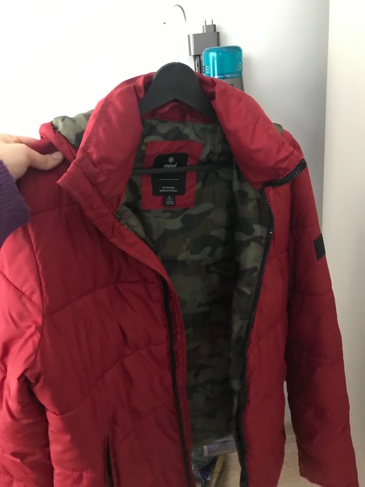 Kırmızı Fermuarlı Erkek Kışlık Mont - Görsel 4