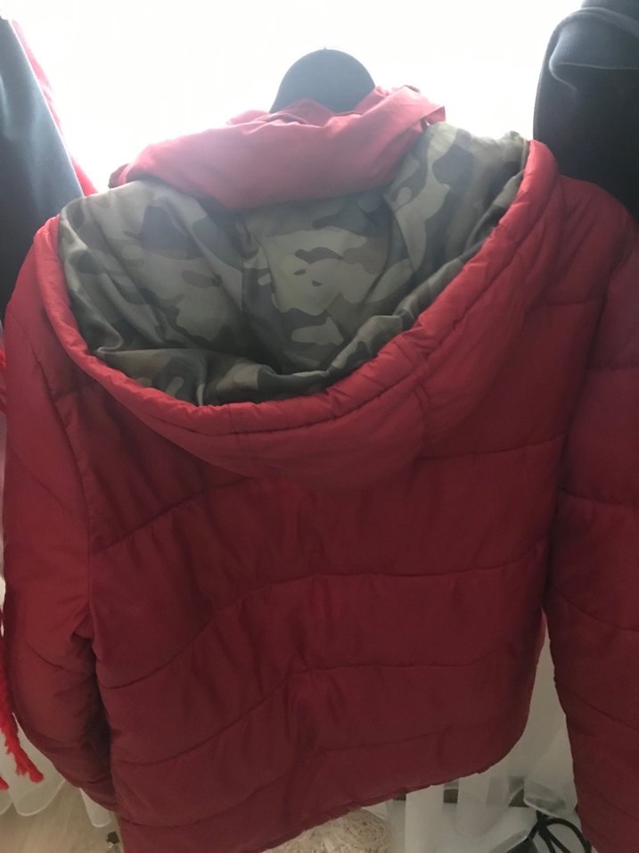 Kırmızı Fermuarlı Erkek Kışlık Mont - Görsel 3