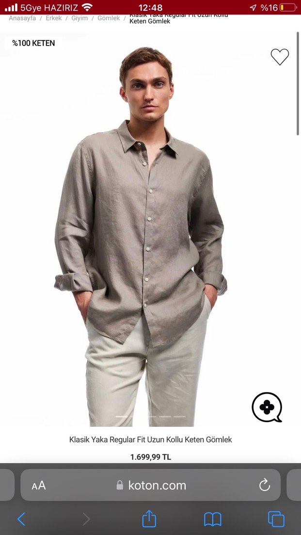 Keten Erkek Gömlek - Görsel 5