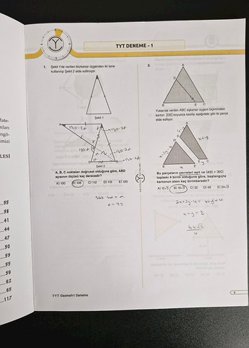 Beden TYT/AYT Orijinal Yayınları Geometri Çözümlü Denemeleri
