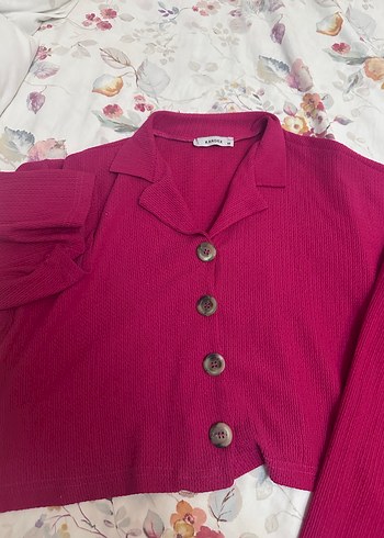 Bordo Düğmeli alt üst takım