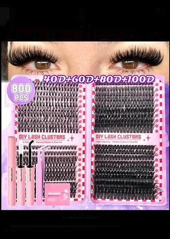 800 ADET TAKMA KİRPİK SETİ FULL SET