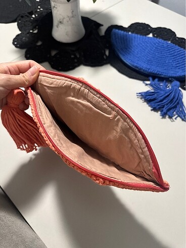  Beden El örgüsü hasır clutch çanta