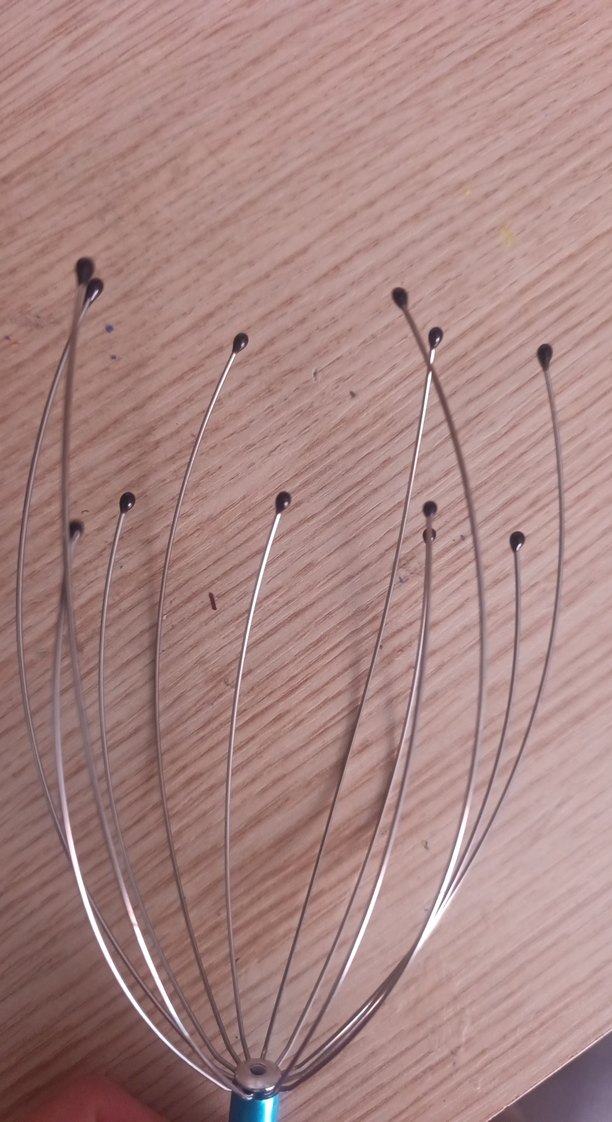 Turkuaz Ahşap Saplı Baş Masaj Aleti - Görsel 3