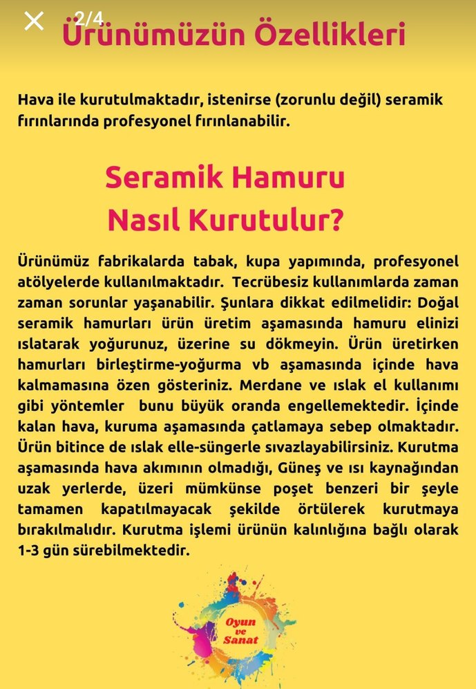 1 kg Beyaz Hava Kuruyan Seramik Hamuru - Görsel 2