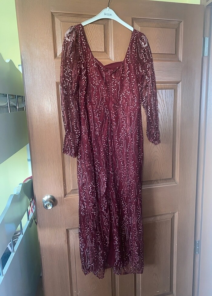 Simli elbise ,boy uzun ,yırtmaçlı - Görsel 4