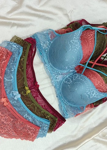 Bohem Nakışlı Bordo Mini Sütyen Takımı - Görsel 3