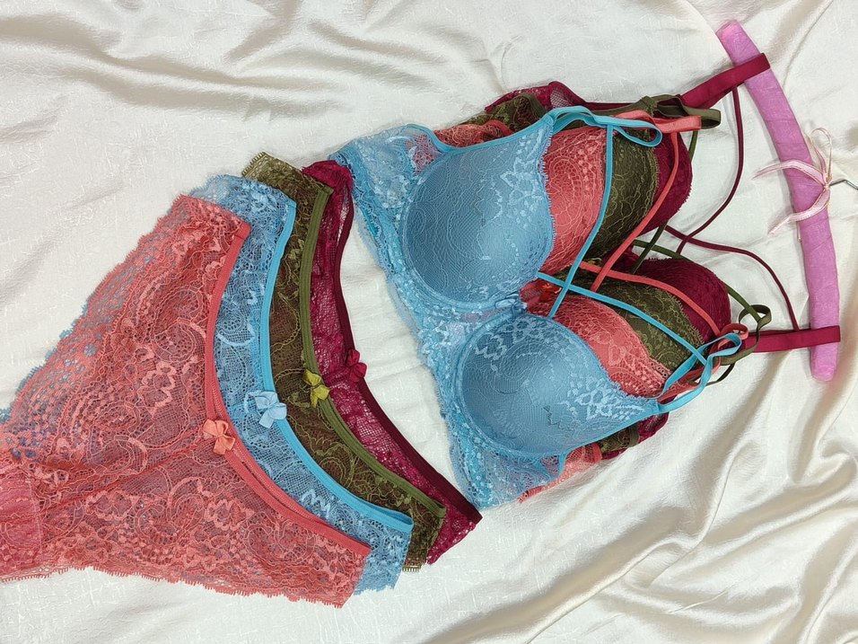 Bohem Nakışlı Bordo Mini Sütyen Takımı - Görsel 3