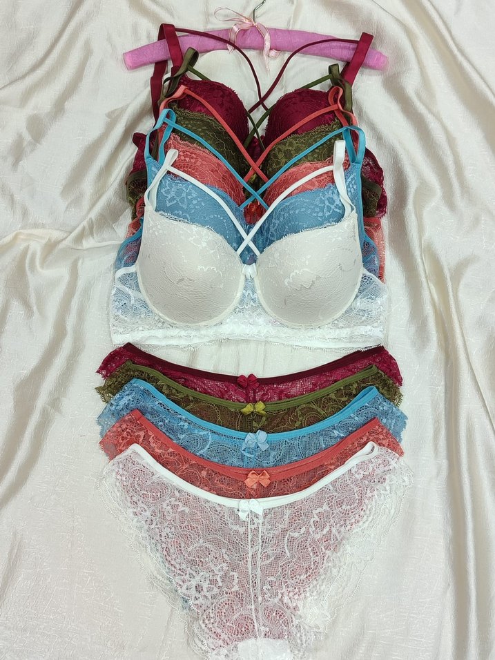 Bohem Nakışlı Bordo Mini Sütyen Takımı - Görsel 2