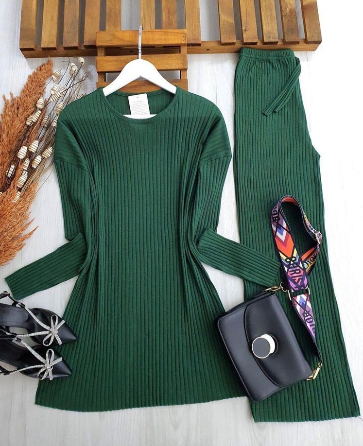 Kadın Siyah Uzun Kollu Takım - Görsel 5