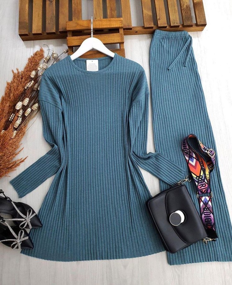 Kadın Siyah Uzun Kollu Takım - Görsel 4