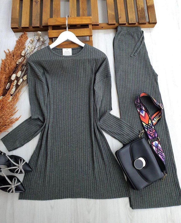 Kadın Siyah Uzun Kollu Takım - Görsel 2