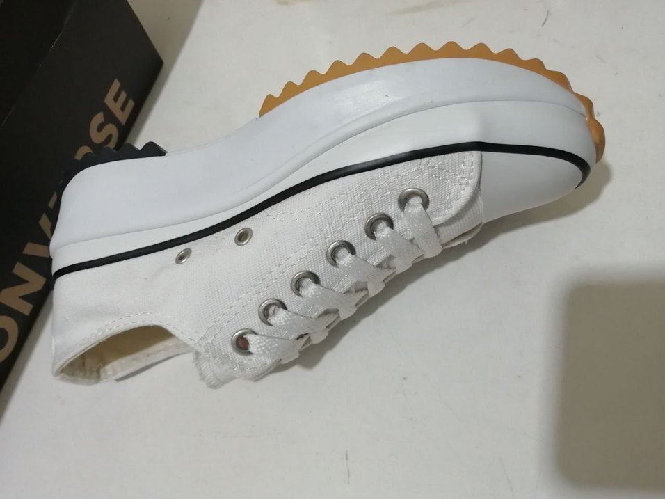 Beyaz Bağcıklı Kadın Dolgu Topuk Spor Ayakkabı - Görsel 4