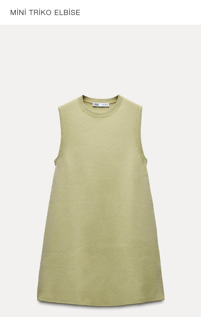 Zara Mini Triko Elbise - Görsel 2