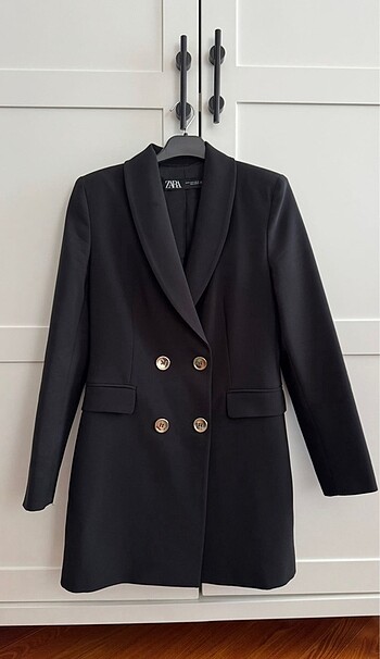 Zara Zara uzun kruvaze blazer