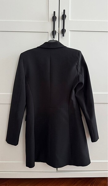 m Beden siyah Renk Zara uzun kruvaze blazer