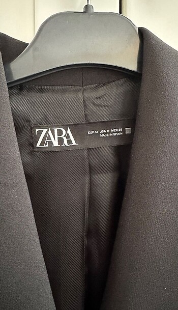 m Beden Zara uzun kruvaze blazer