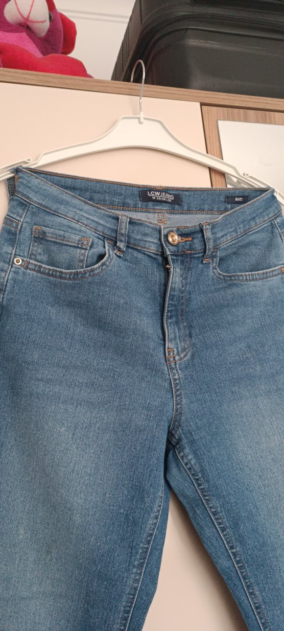 Orta Mavi Yüksek Bel Denim Jean — görsel 3/5
