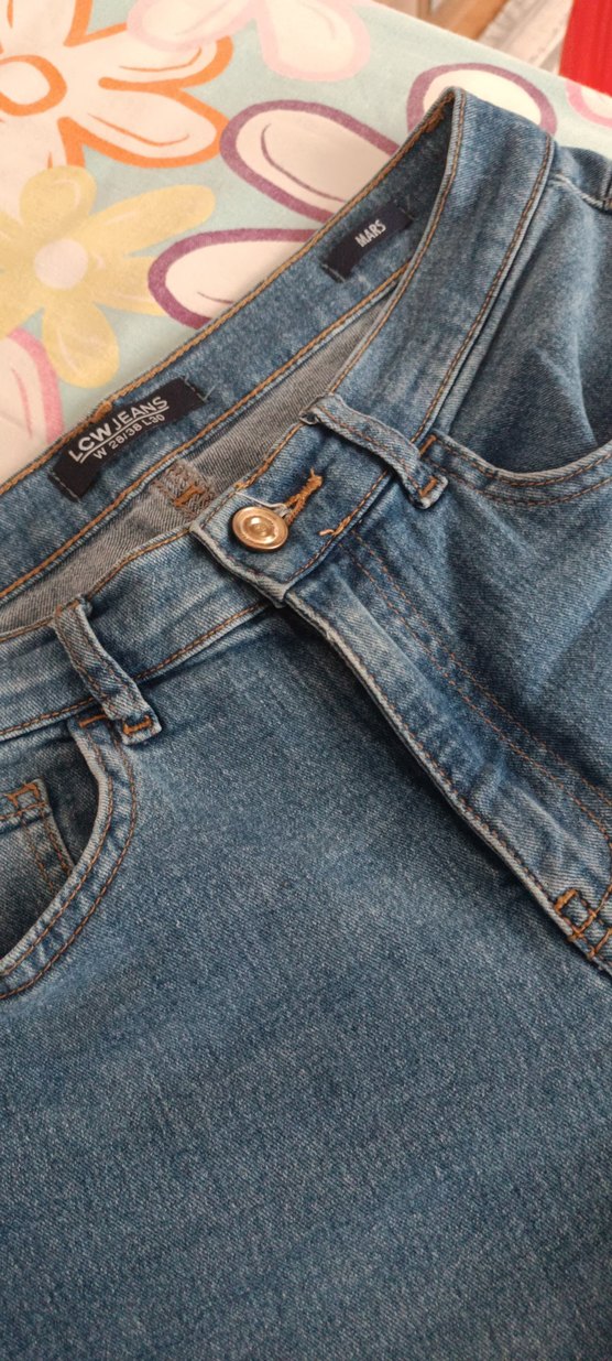 Orta Mavi Yüksek Bel Denim Jean — görsel 4/5