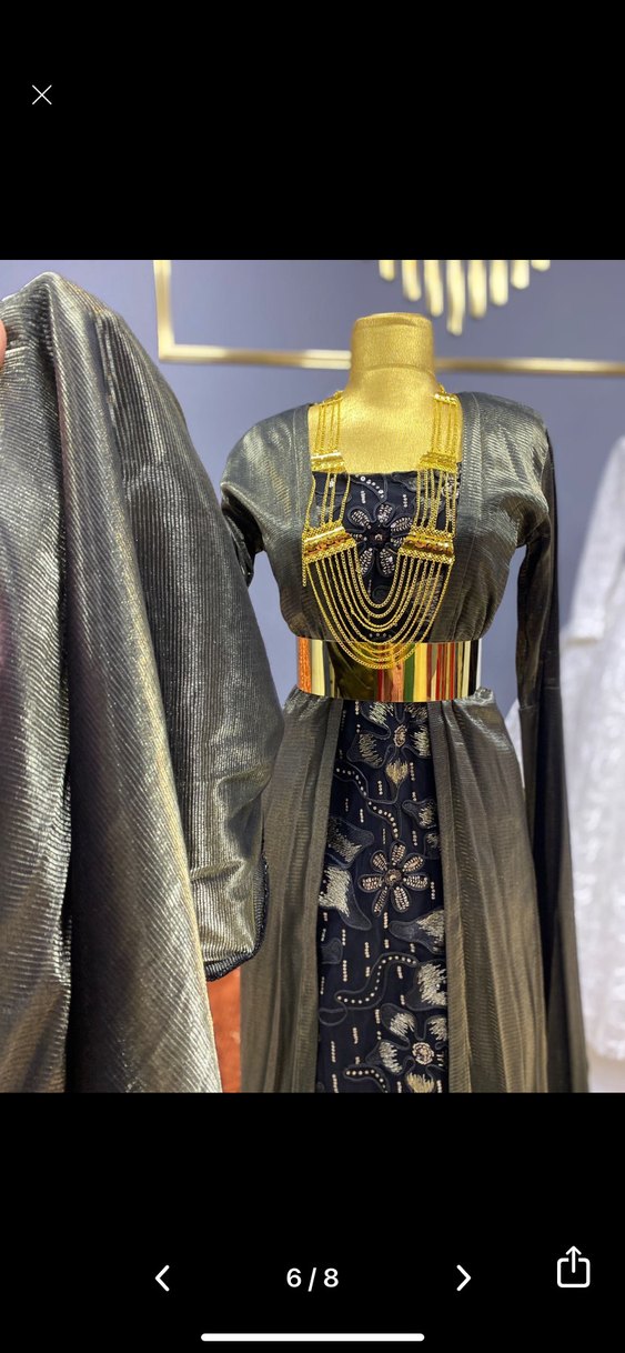 Altın Zincir Detaylı Uzun Bohem Kadın Elbise - Görsel 3