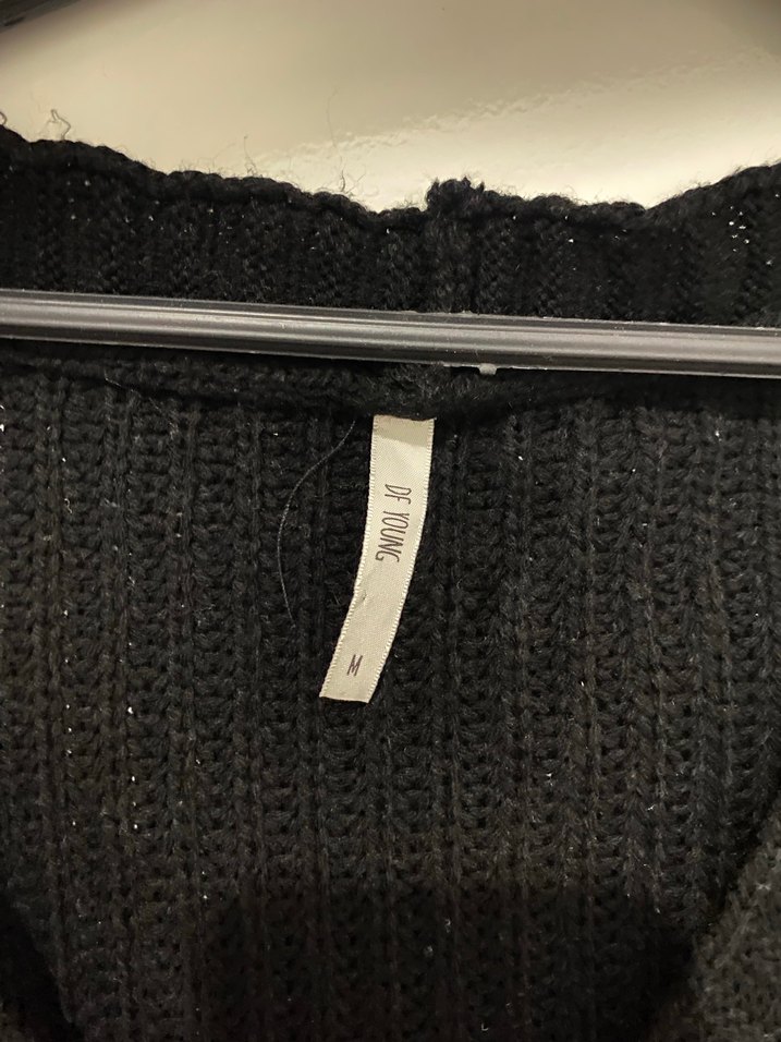 Defacto Siyah Örgü Kadın Hırka - Görsel 2