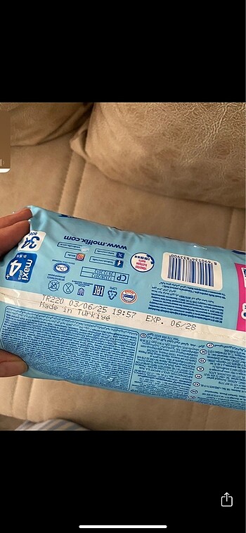 4+ Beden: 9-20 kg Beden Molfix 4 numara