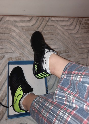 Sarı-Siyah Erkek Futbol Ayakkabısı Velcro - Görsel 6