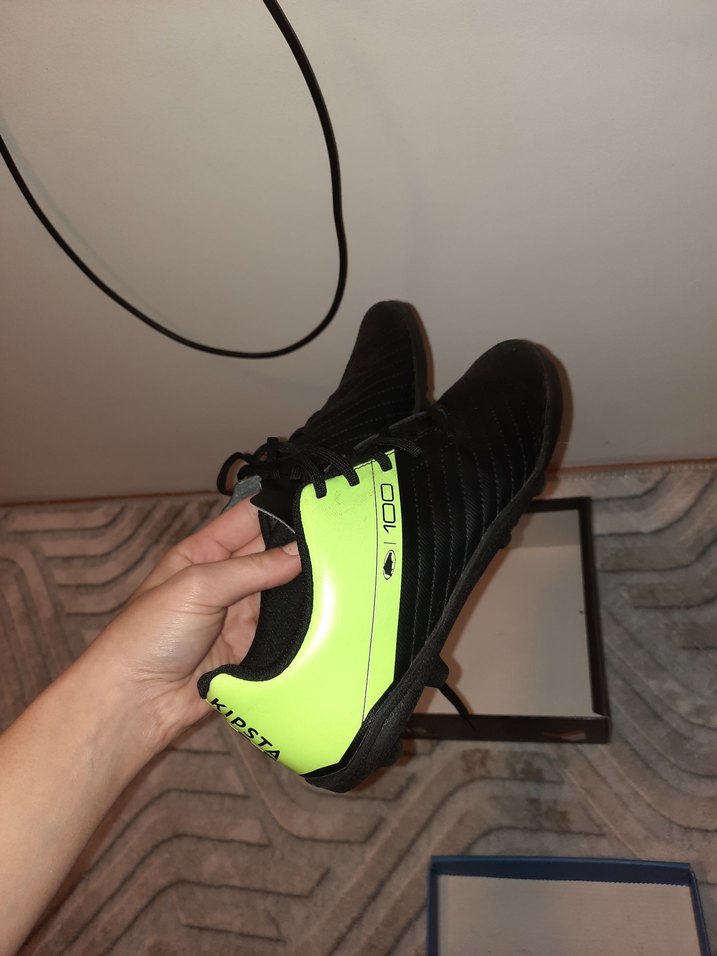 Sarı-Siyah Erkek Futbol Ayakkabısı Velcro - Görsel 5