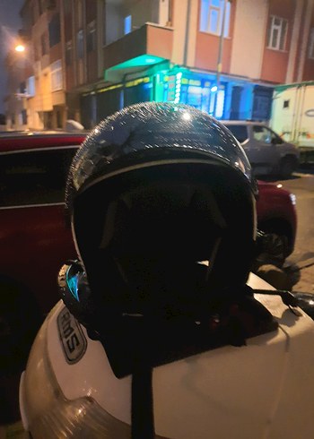 Renkli Desenli Seramik Biker Kask - Görsel 5