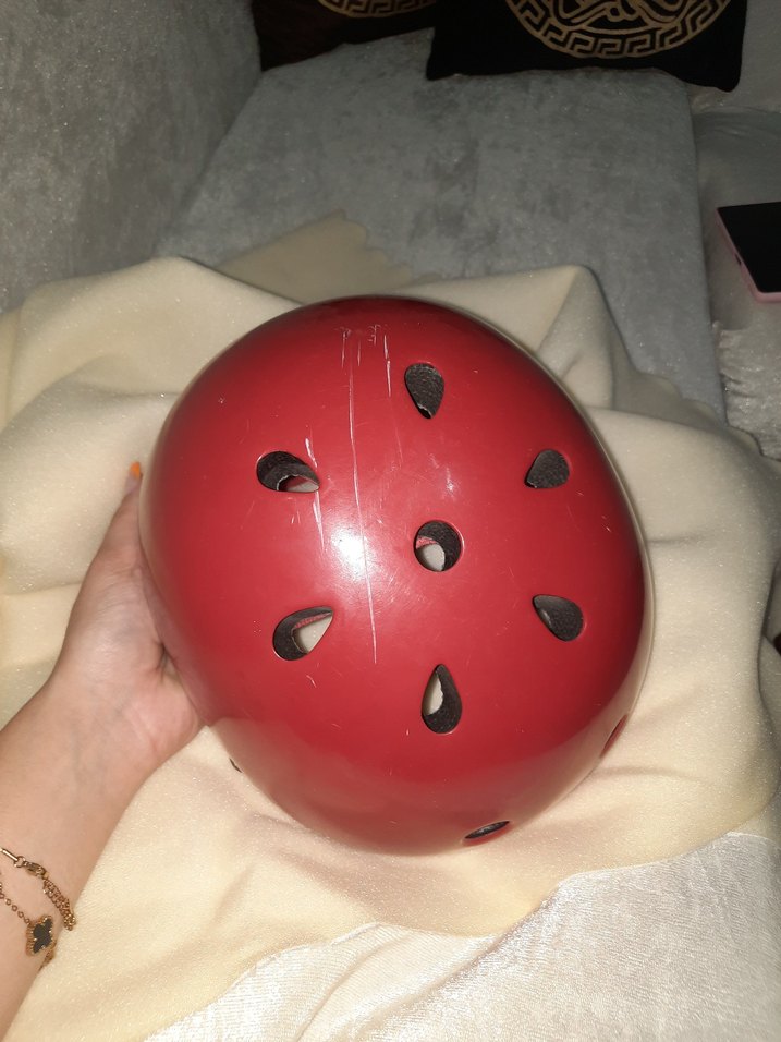 Kırmızı çocuk Biker Kask - Görsel 3