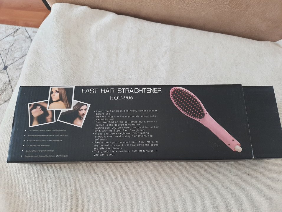 Pembe Saç Düzleştirici Fırça - Görsel 5