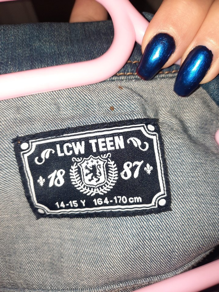 Düğmeli Mavi Kadın Denim Ceket - Görsel 3