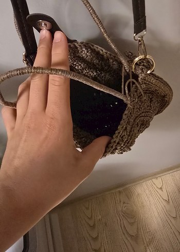 Makrome ipinden yapılmış el yapımı bel çantası PAZARLIK PAYI VAR - Görsel 5