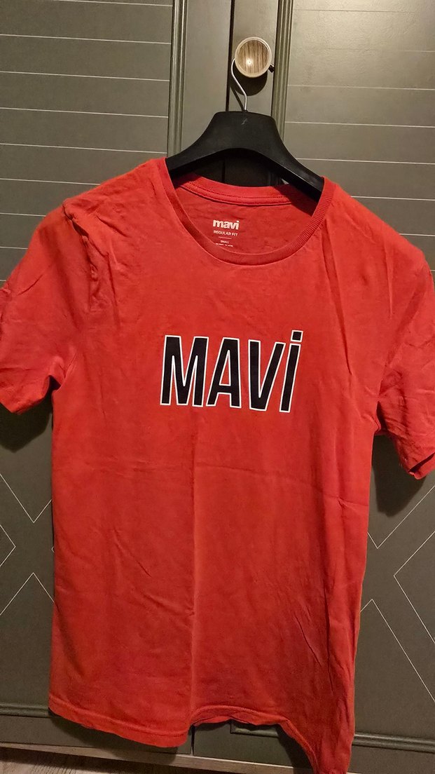 Orjinal Mavi Kırmızı Erkek Tişört Yepyeni pazarlık vardır - Görsel 2