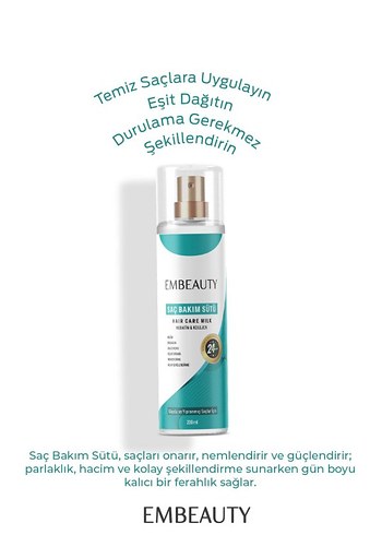 Embeauty Keratin & Kolajen Saç Bakım Sütü 200ml - Görsel 3