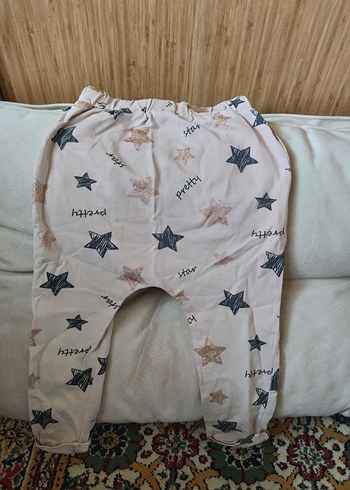 Beyaz Desenli Kız Çocuk Rahat eşofman altı - Görsel 2