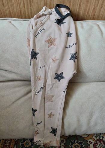 Beyaz Desenli Kız Çocuk Rahat eşofman altı - Görsel 5