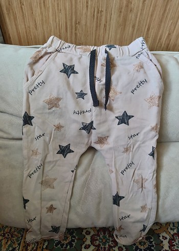 Beyaz Desenli Kız Çocuk Rahat eşofman altı - Görsel 4