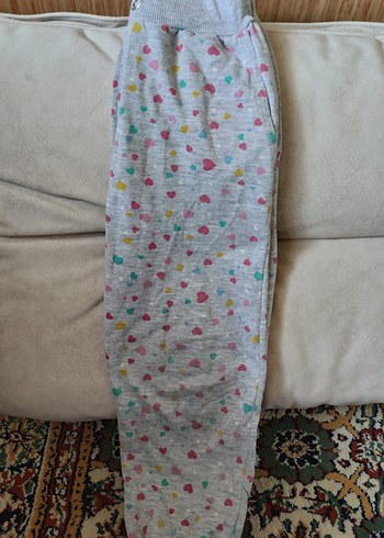 Gri Kalpli Bağcıklı Kız Eşofman Altı - Görsel 6