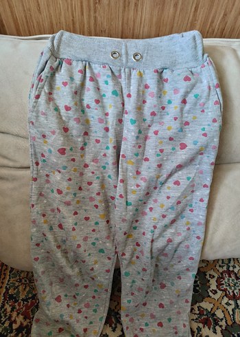 Gri Kalpli Bağcıklı Kız Eşofman Altı - Görsel 3