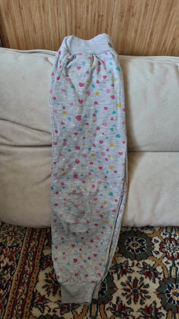 Gri Kalpli Bağcıklı Kız Eşofman Altı - Görsel 5