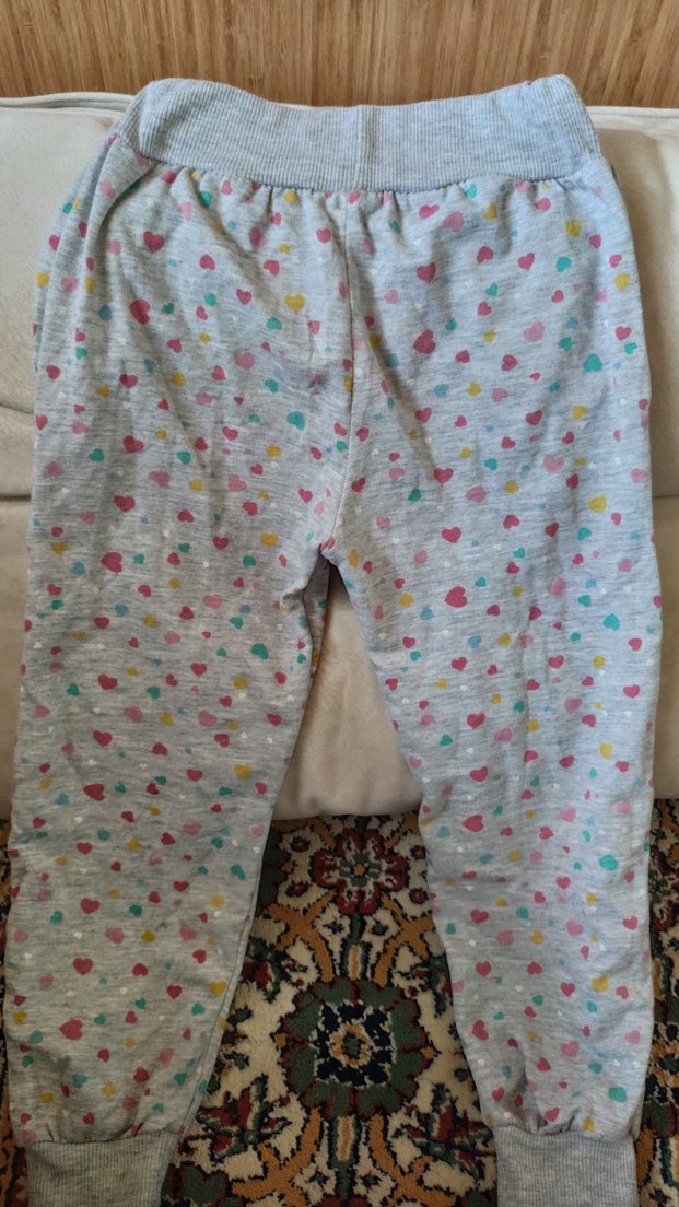 Gri Kalpli Bağcıklı Kız Eşofman Altı - Görsel 4